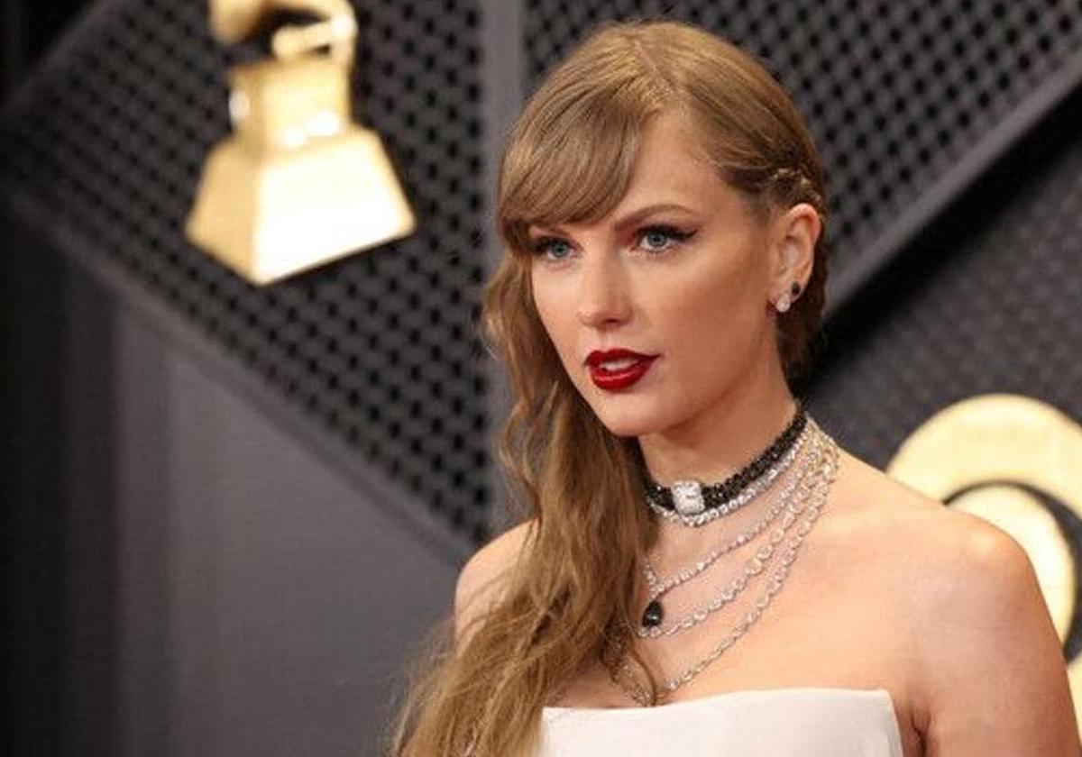 Taylor Swift en los Premios Grammy 2024 en Los Ángeles.