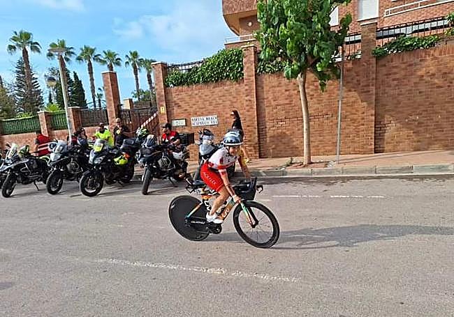 Nieves en el segmento de ciclismo