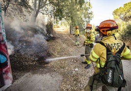 Incendio entre el Parque del Príncipe y Ronda Norte hace dos veranos en la misma zona que el martes.