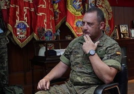 El comandante Guisado, de Mérida, rememorando esta semana la batalla de Nayaf (Irak).