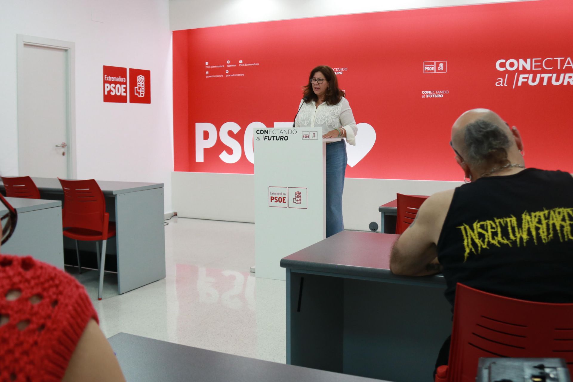 Eva Perez, en rueda de prensa.