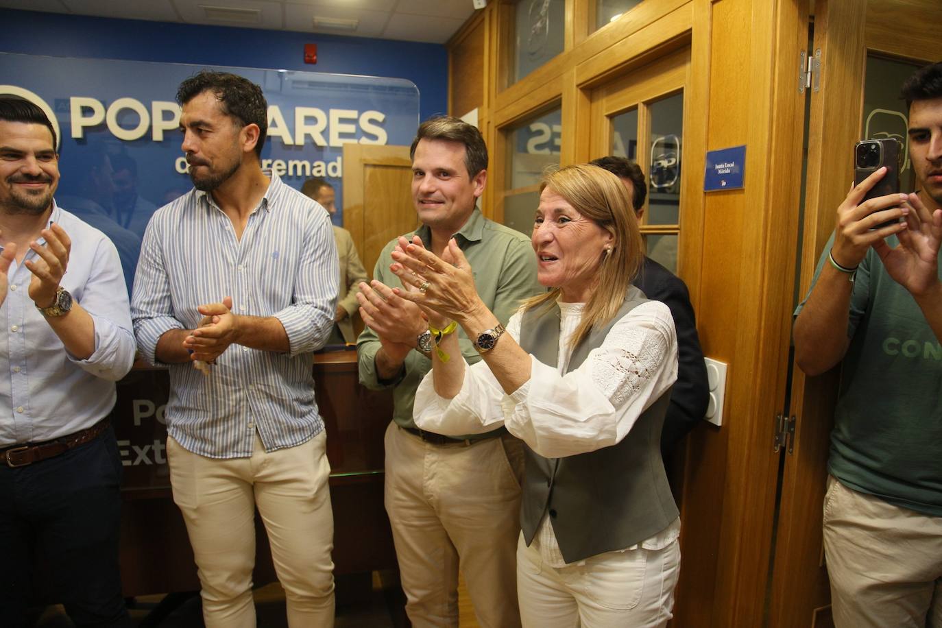 El PP celebra el resultado de las elecciones europeas en Extremadura