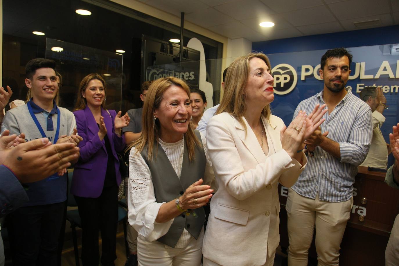 El PP celebra el resultado de las elecciones europeas en Extremadura