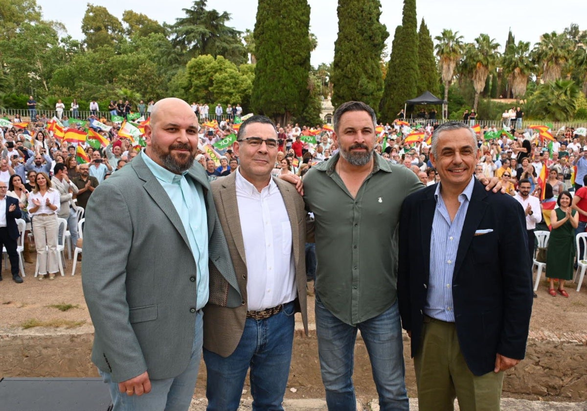 Gonzalo Pozo, Marcelo Amarilla, Santiago Abascal y Ángel Pelayo, en abril del año pasado.