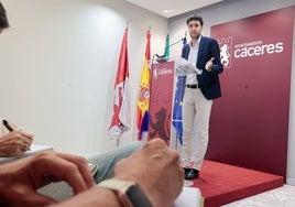 Ángel Orgaz, portavoz del equipo de gobierno en el Ayuntamiento de Cáceres.