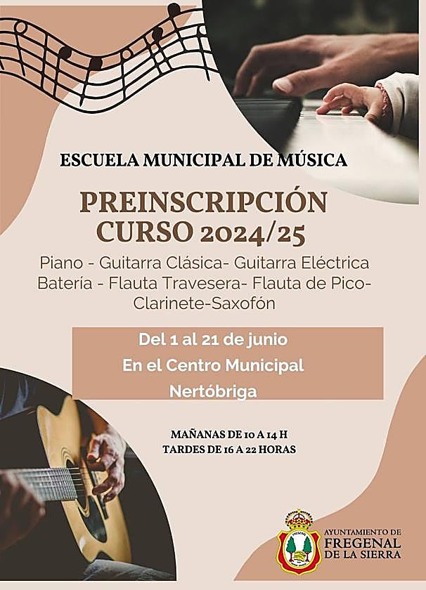 Abierto el plazo de preinscripción para la Escuela Municipal de Música