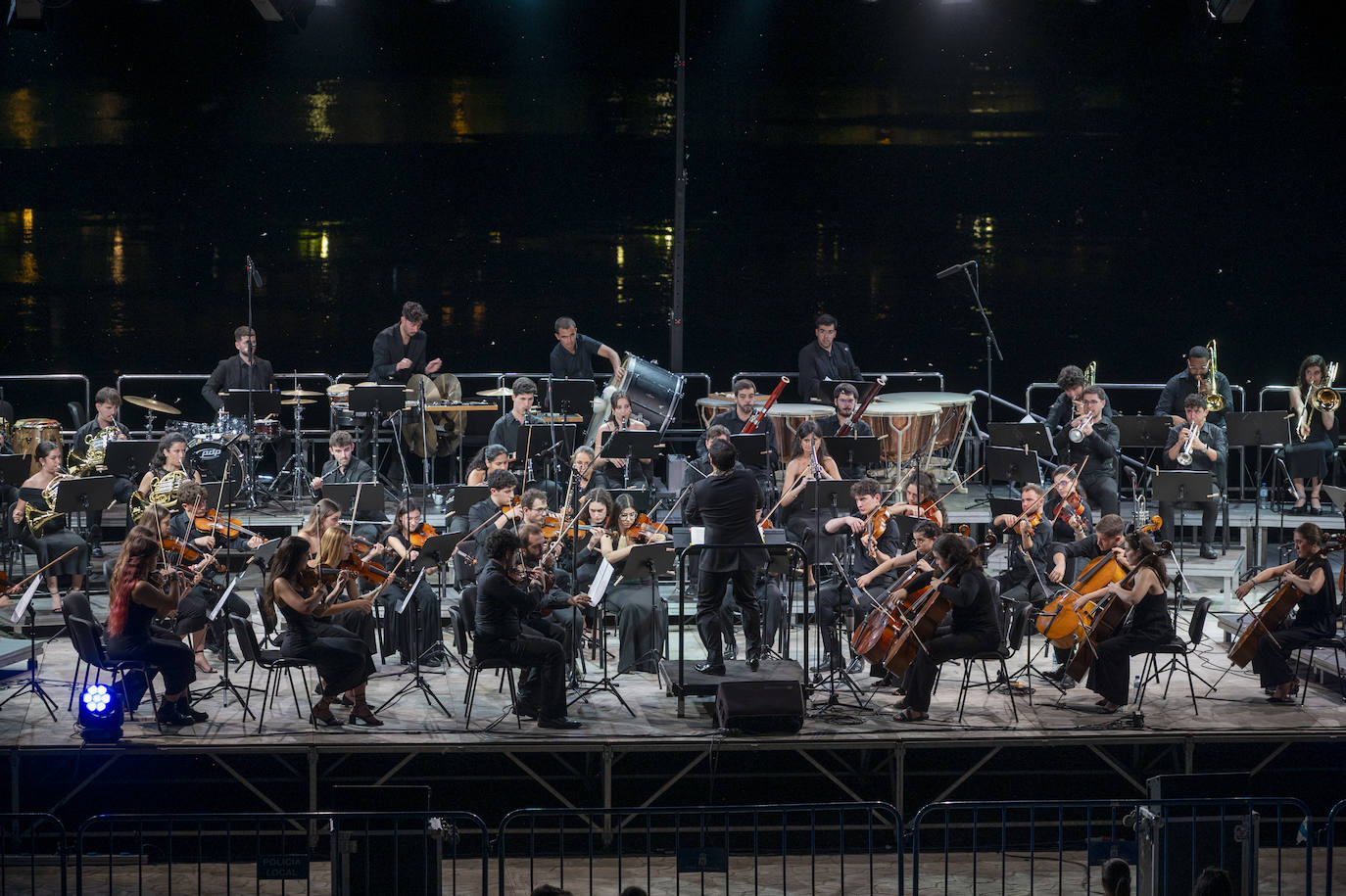 Fuegos artificiales en la noche de San Juan de Badajoz