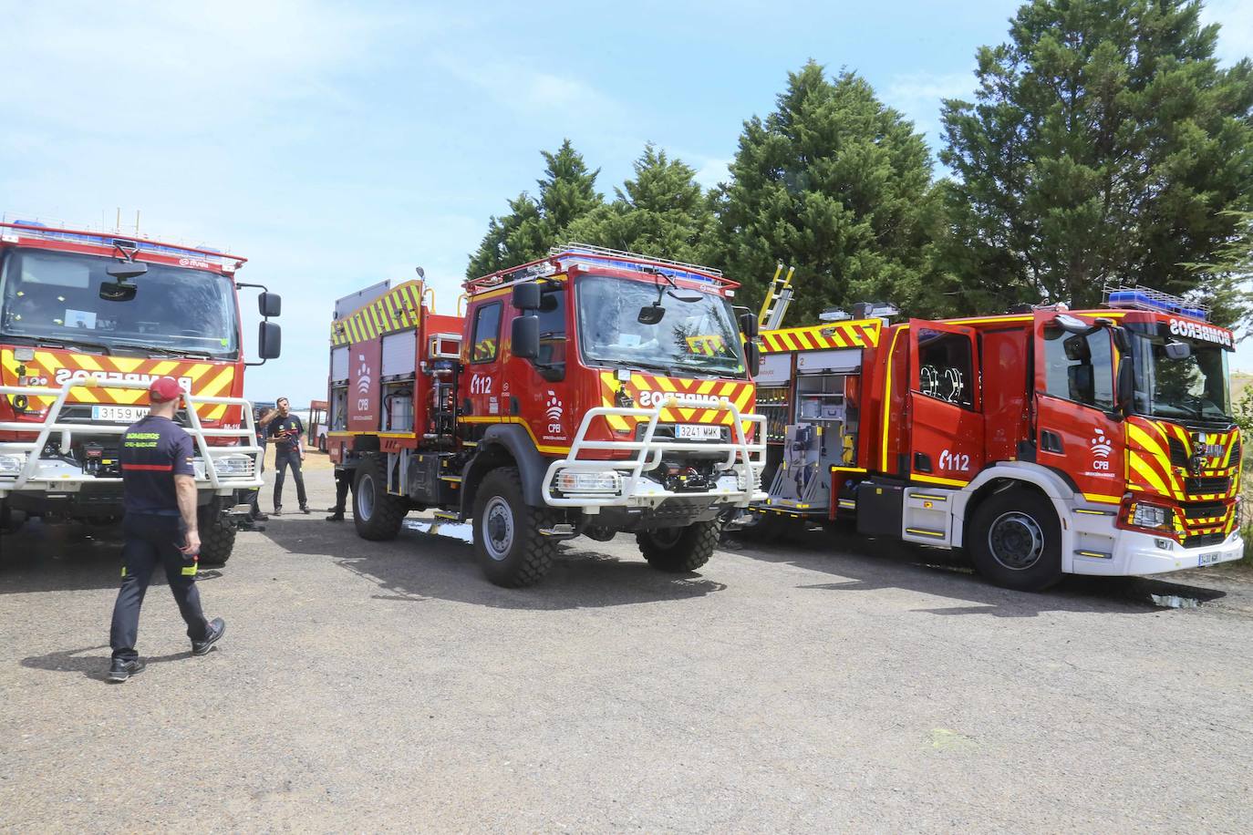 Así son los cuatro nuevos camiones que estrena el Consorcio de Bomberos de la Diputación de Badajoz