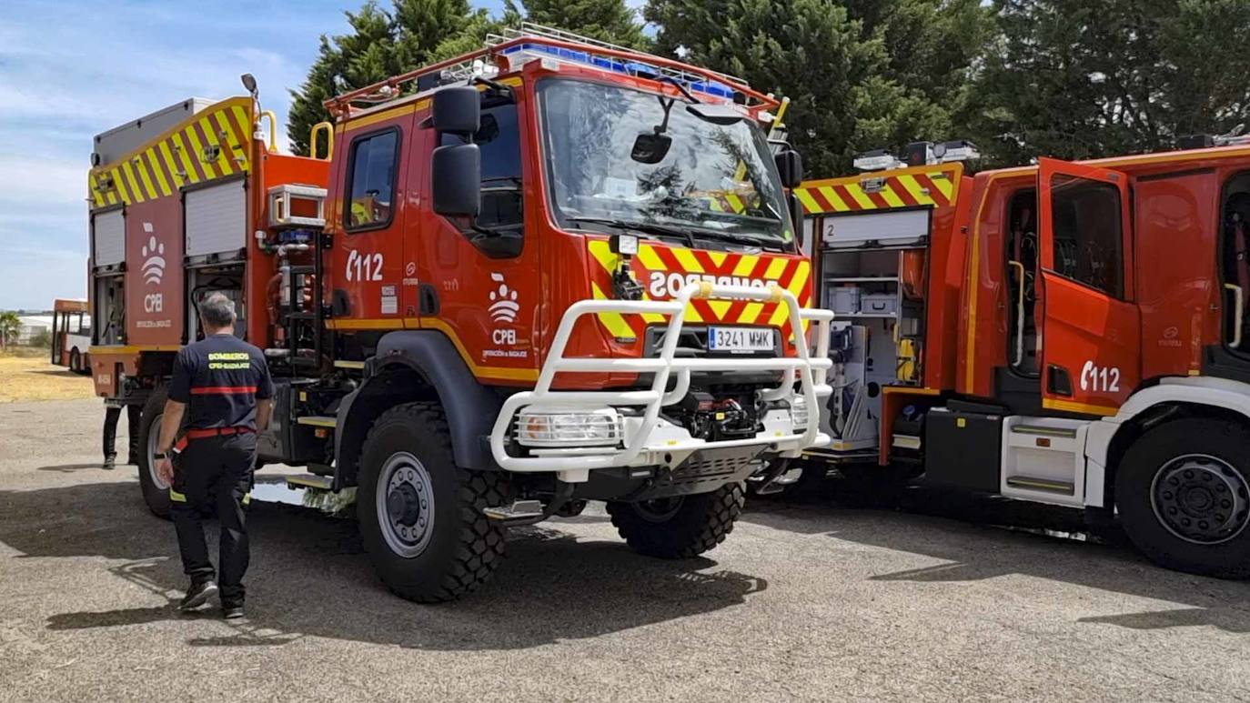 Así son los cuatro nuevos camiones que estrena el Consorcio de Bomberos de la Diputación de Badajoz