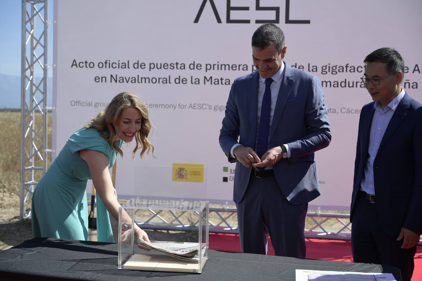 Así ha sido la primera piedra de la gigafactoría de Navalmoral (I)