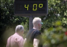 Un termómetro marcando los 40 grados en la región.