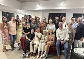 El equipo de Coriolano, anoche tras el estreno en el Teatro Romano.