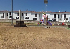 La zona está delimitada con cinta para que no se use hasta finalizar los trabajos.