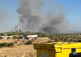 Incendio en Benquerencia de la Serena.