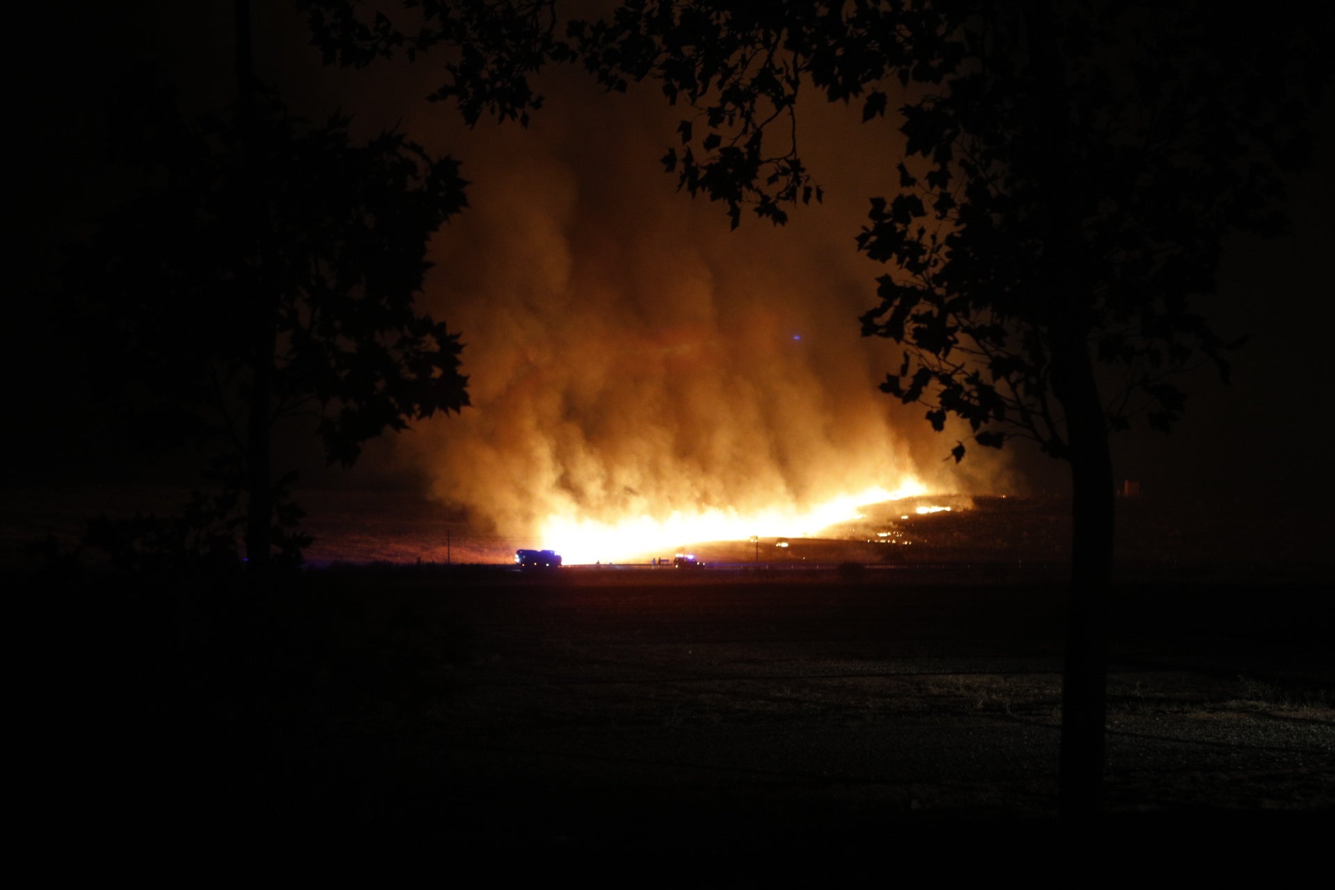 Así ha sido el incendio próximo a la Cañada y el Ceres Golf