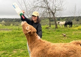 María Fernández-Trejo en su campo.