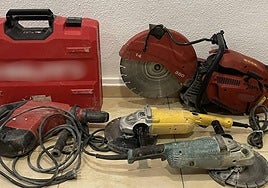 Herramientas recuperadas.