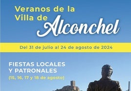 Cartel de las Fiestas Locales y Patronales de Alconchel 2024.