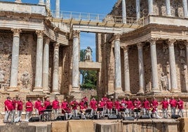 Furriones sobre el escenario del Teatro Romano de Mérida, el pasado mes de mayo de 2024.