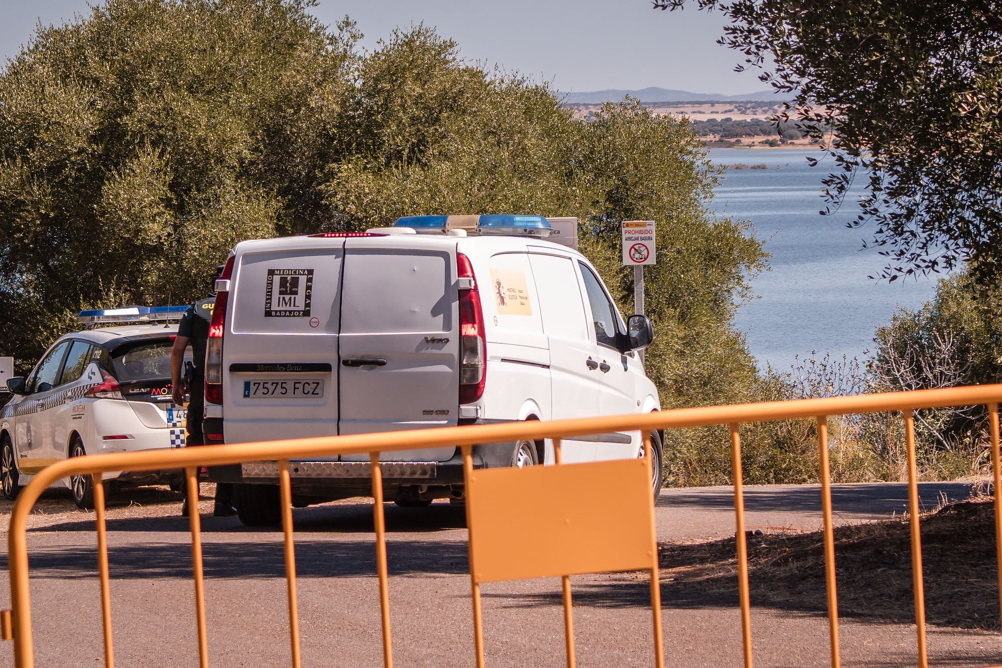 Operativo desplegado en Los Canchales para buscar al desaparecido en el embalse