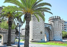 Palmeras junto a la puerta de Palmas.