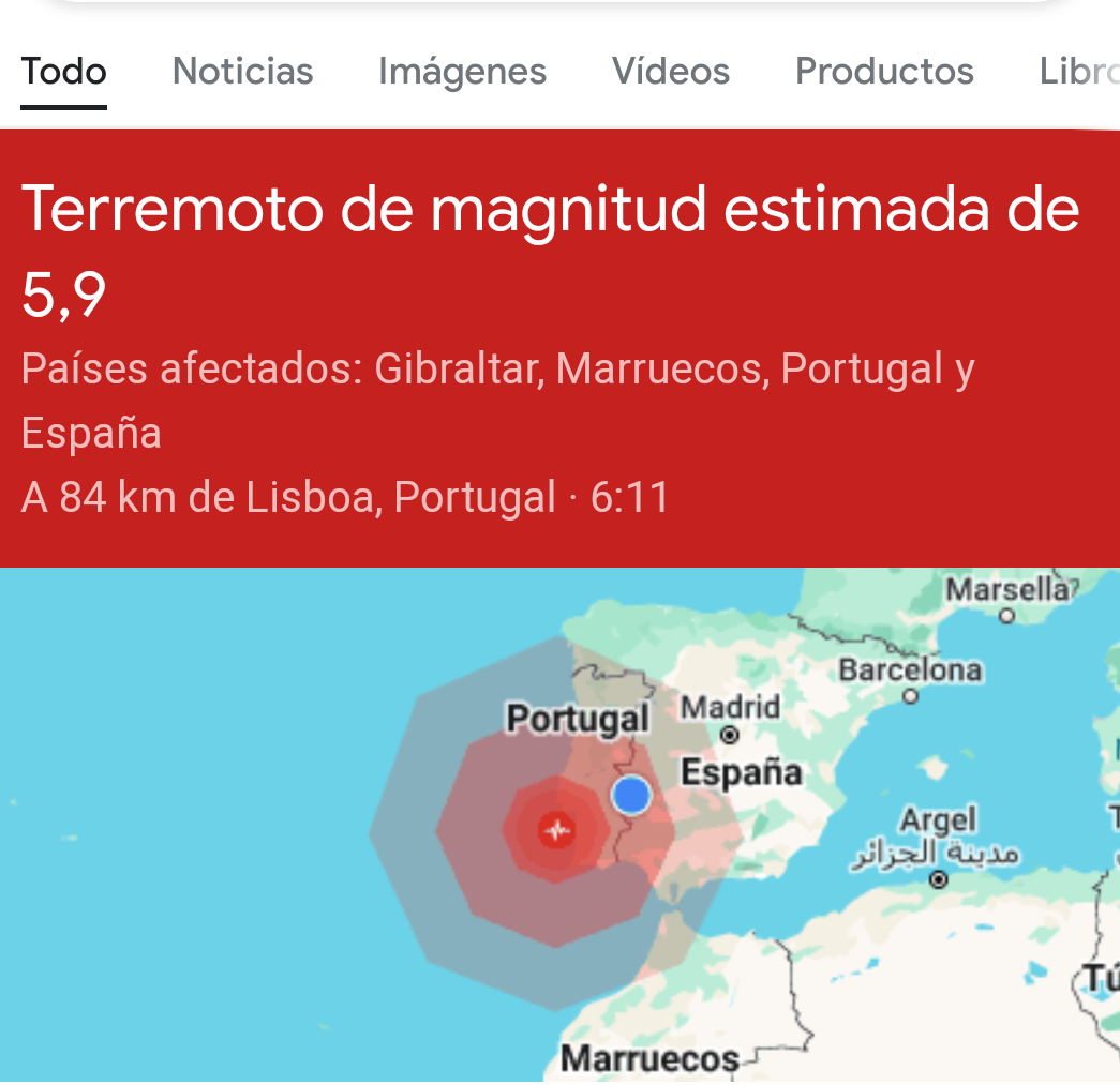 Google informaba y preguntaba a los usuarios acerca del seísmo.
