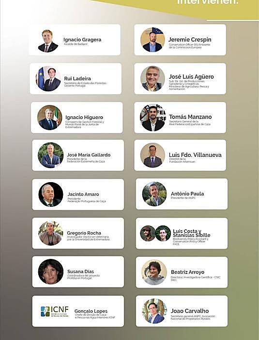 Personas que intervendrán en el simposio