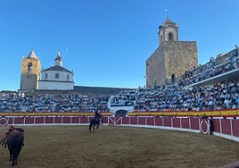 Archivo. Corrida del pasado año durante las Ferias y Fiestas de San Mateo.