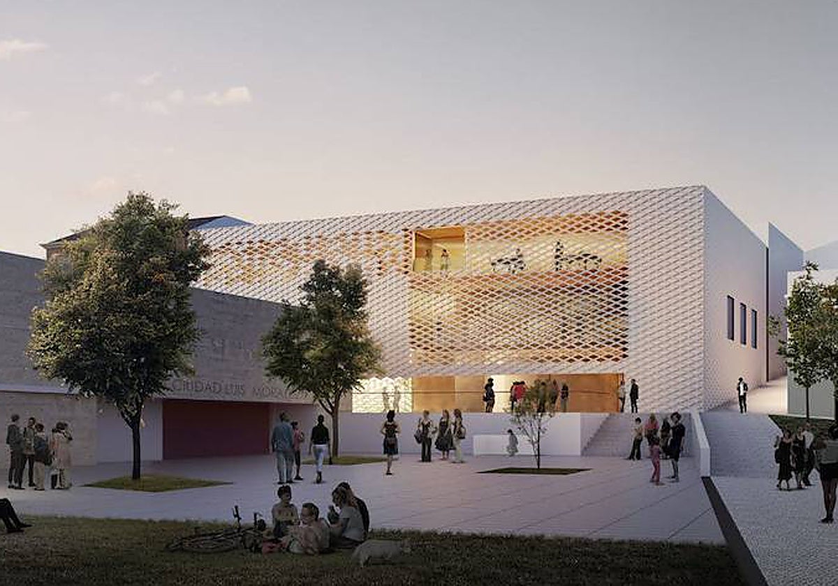 Reproducción de cómo quedará el edificio de la Fundación CB en la plaza de Santa María.