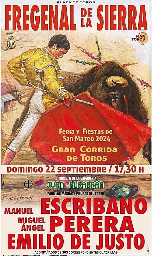 Imagen principal - Presentados los carteles para las dos corridas de toros que se celebrarán en Fregenal de la Sierra
