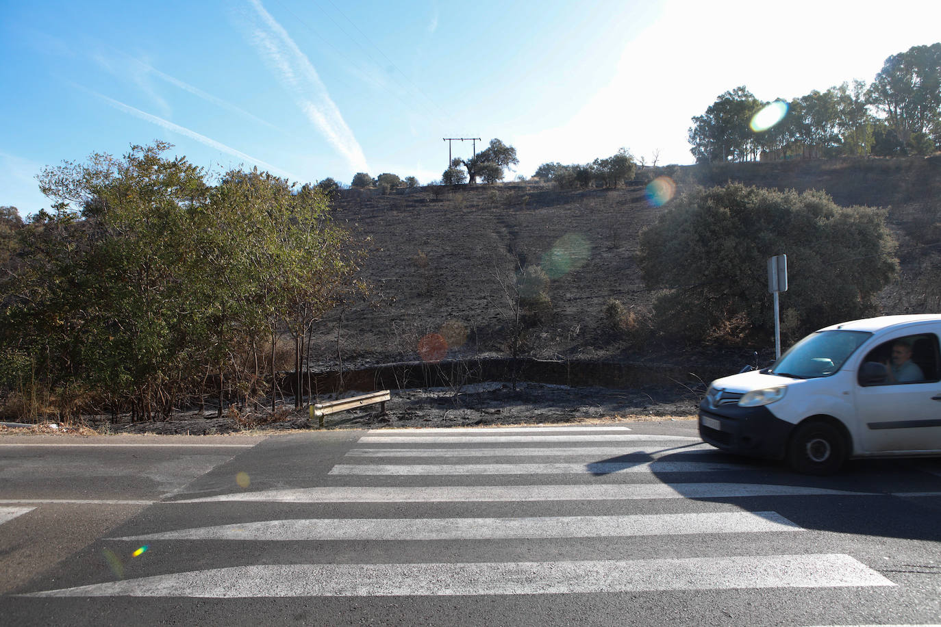 Así afectaron las llamas al Paseo Alto y al campamento romano
