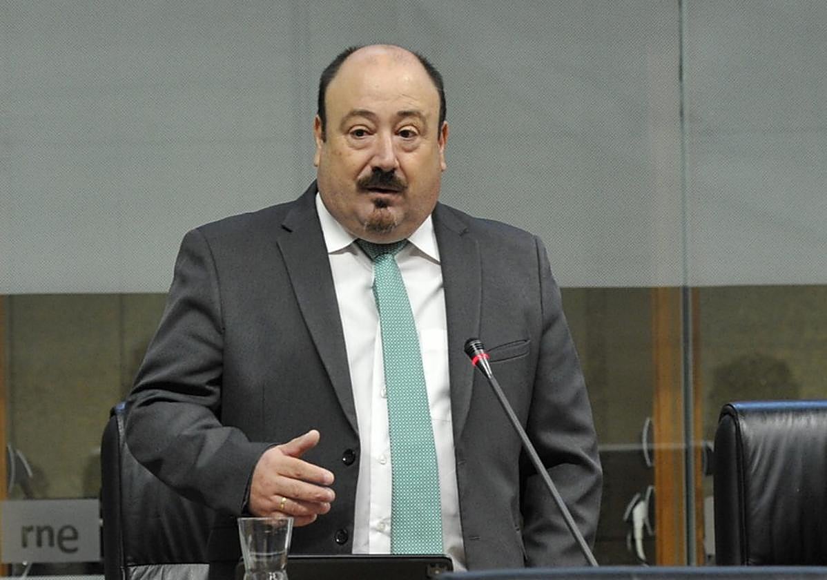 Juan José García, diputado de Vox, durante su intervención de este jueves.