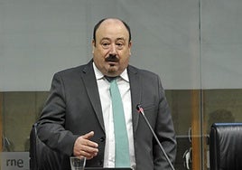 Juan José García, diputado de Vox, durante su intervención de este jueves.