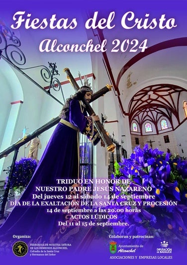 Cartel de las Fiestas del Cristo de Alconchel.
