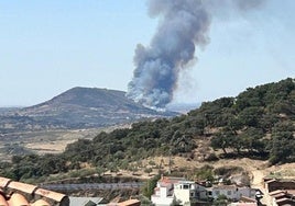 Incendio en Logrosán.