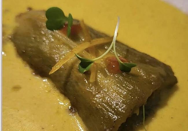 Escabeche sefardí con berenjena asada del restaurante Nardi.