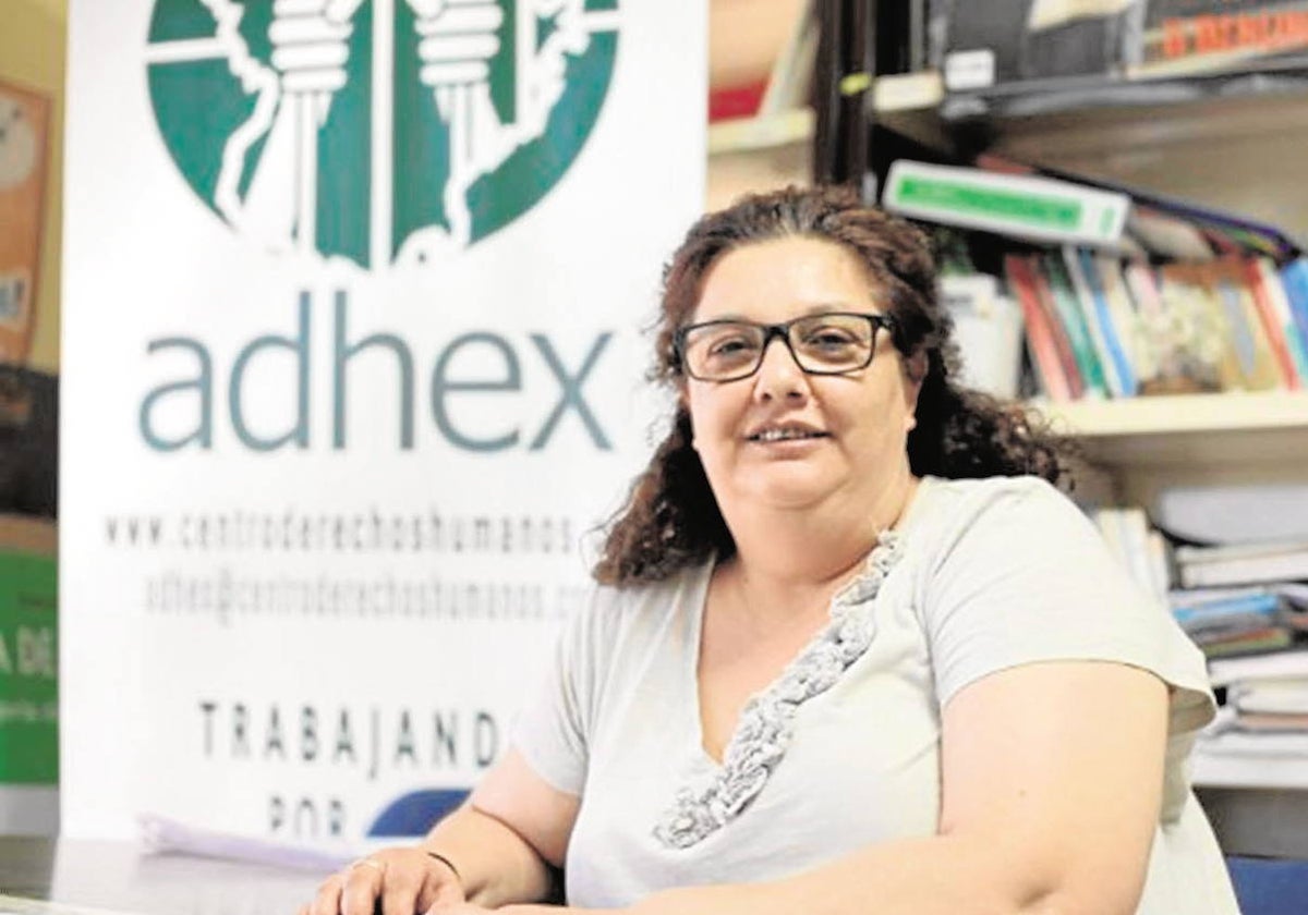 Flor Fondón, presidenta de la Asociación Extremeña de Derechos Humanos (Adhex).