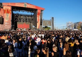 Público en el concierto de Lia Kali el sábado en Extremúsika.