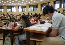 Prueba de la EBAU (ya no se llamará así) el pasado mes de junio en Badajoz.