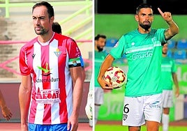 Lolo Pavón y Ángel Pajuelo, capitanes del Don Benito y el Villanovense.