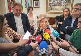 María Bazaga, en una comparecencia ante los medios.