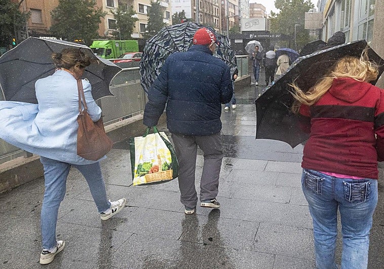 Temporal de lluvia este pasado jueves en Extremadura