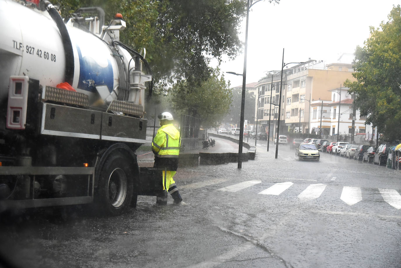 Las imágenes de los efectos de Leslie en Plasencia