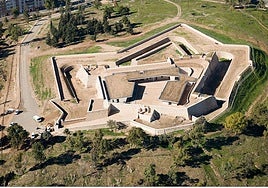 Vista aérea del Fuerte de San Cristóbal.