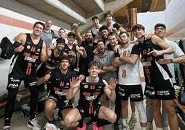 Celebración del triunfo ante el Betis.