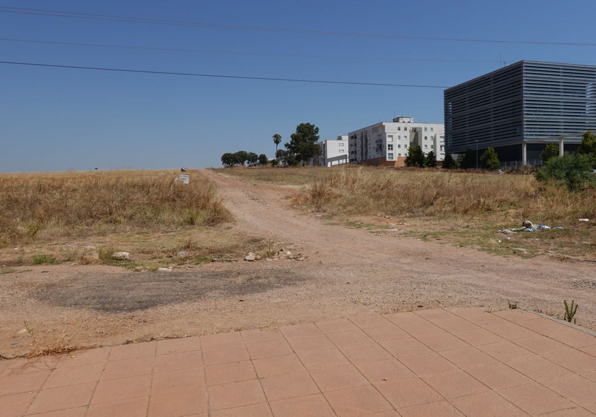 Parcelas de la zona Cuartón Cortijo, en Badajoz, que serán urbanizadas.