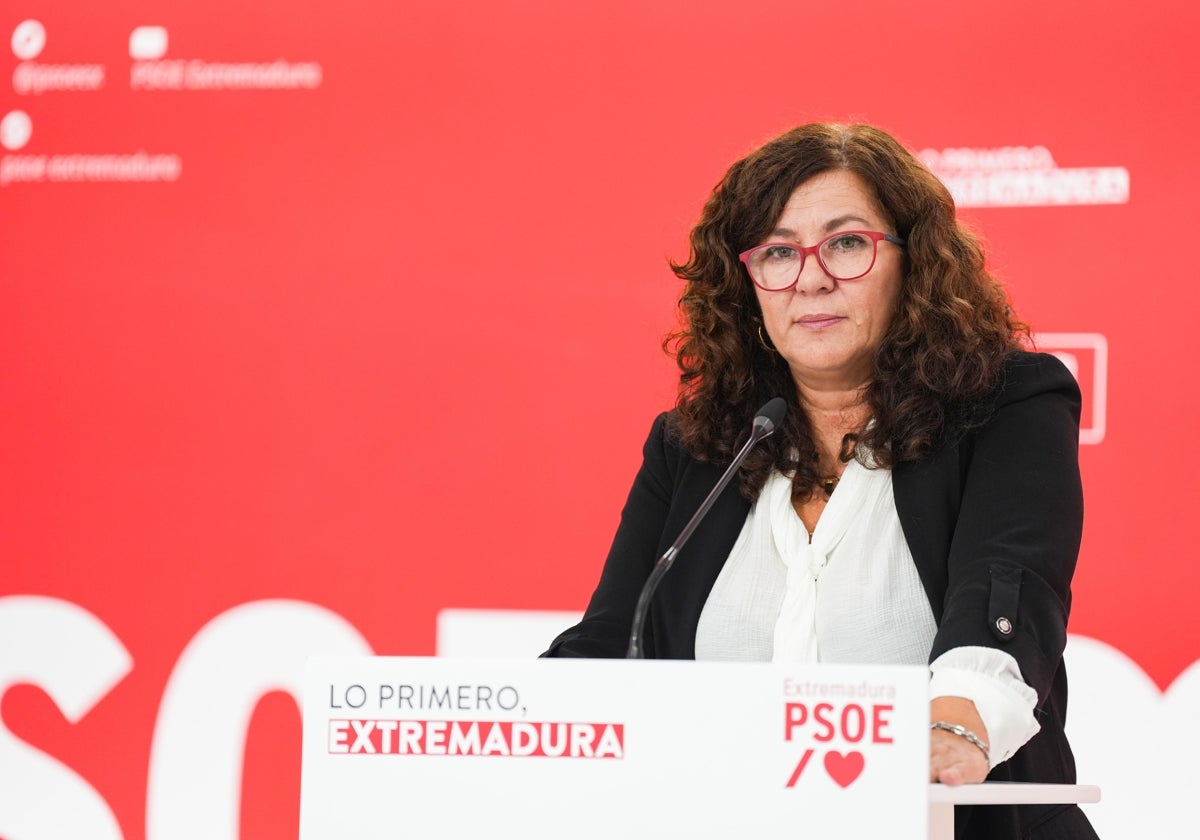 Eva María Pérez, esta mañana en rueda de prensa.