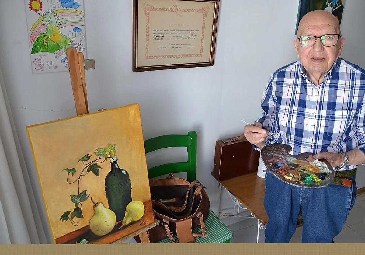 Manuel Muñoz pintor a los noventa