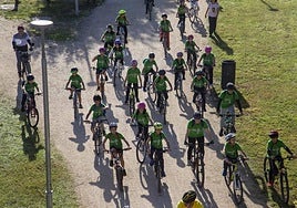 Así se ha celebrado en Mérida el Día Escolar de la Bicicleta