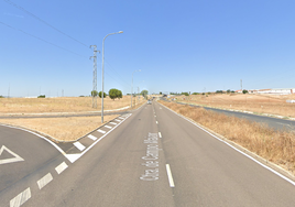 Carretera que une Badajoz con Campomayor.